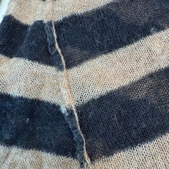 Free People Tan and Black Chevron Sweater - Picture 3 of 9